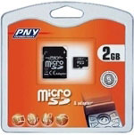 Pny Micro Secure Digital 2GB + w/2 Adapters ( Micro - Mini/ Micro -SD ) (P-MICROSD2GBKAD1-BX) Pny Micro Secure Digital 2GB + w/2 Adapters ( Micro - Mini/ Micro -SD ) (P-MICROSD2GBKAD1-BX)